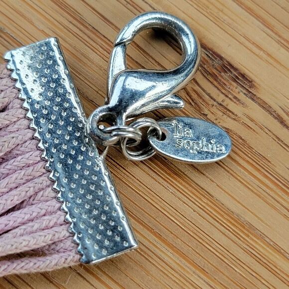 Vintage Lia Sophia Women's Pink and Purple Necklace - Picture 5 of 8